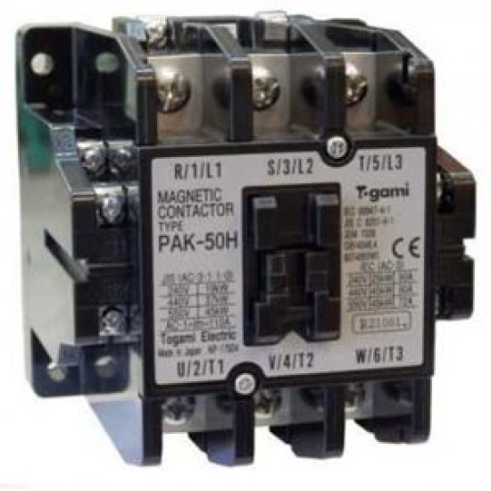 Details about   TOGAMI ELECTRIC PAK-50H 75 A 3 P 600 V MAGNETIC CONTACTOR 