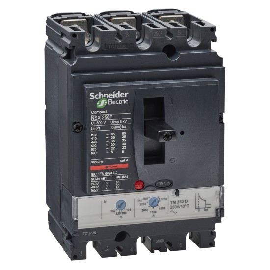 Schneider Circuit Breaker Compact NSX250F TMD 250A 3Pole 3d price in Paksitan