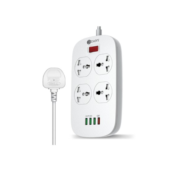 Dany PP1 4 Socket 4 USB 18W PD Charger price in Paksitan