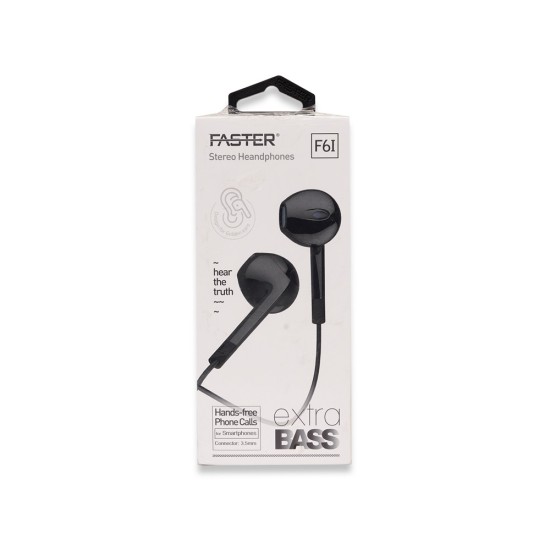 Faster F6I Handsfree With Clear Audio and Extra Bass price in Paksitan Faster F6I Handsfree With Clear Audio and Extra Bass price in Paksitan