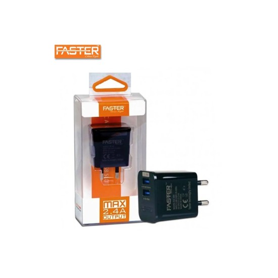 Faster (FAC-400) 2 Port Home Charger 2.4A price in Paksitan