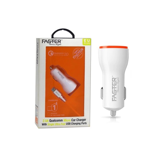 FASTER FCC-600 QUALCOMM MICRO CAR CHARGER 2.0A price in Paksitan