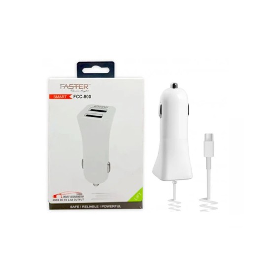 FASTER FCC-800 QUALCOMM MICRO CAR CHARGER 2.4A price in Paksitan