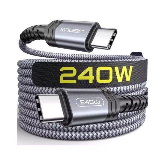 Jsaux CC0042 240W USB-C to USB-C Cable Grey price in Paksitan Jsaux CC0042 240W USB-C to USB-C Cable Grey price in Paksitan