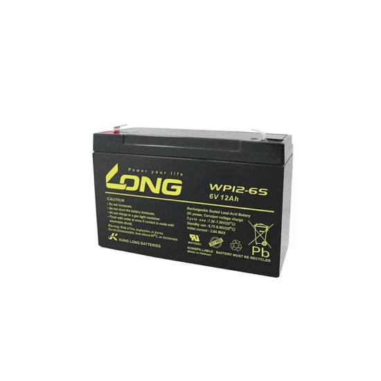 Long 6V 12AH Dry Maintenance Battery (WP12-6S) price in Paksitan