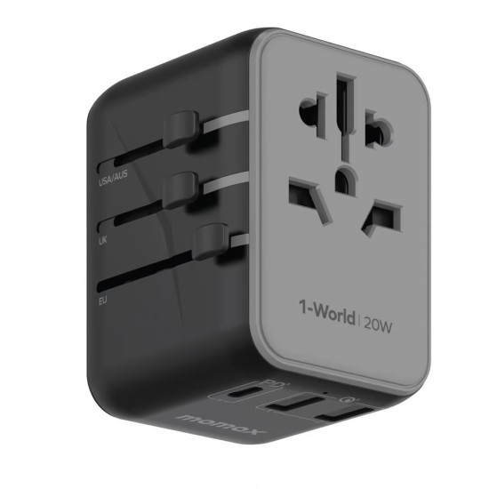 Momax 1-World 3-Port Travel Charger 20W price in Paksitan Momax 1-World 3-Port Travel Charger 20W price in Paksitan