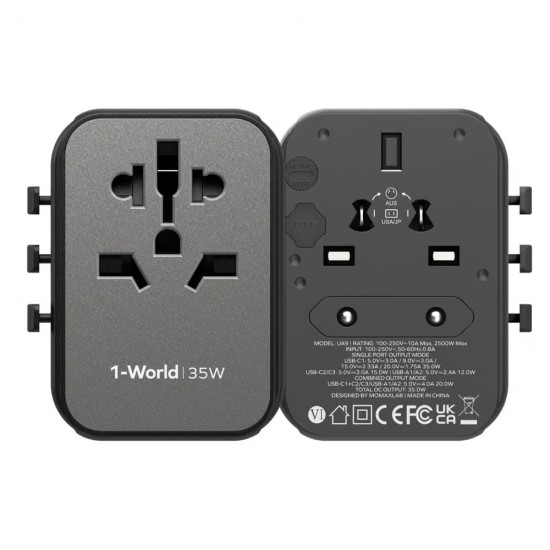 Momax 1-World 5-Port Travel Charger 35W price in Paksitan Momax 1-World 5-Port Travel Charger 35W price in Paksitan