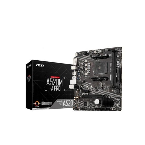 MSI PRO A520M-A AM4 AMD A520 SATA 6Gb/s USB 3.0 Micro ATX AMD Motherboard price in Paksitan MSI PRO A520M-A AM4 AMD A520 SATA 6Gb/s USB 3.0 Micro ATX AMD Motherboard price in Paksitan