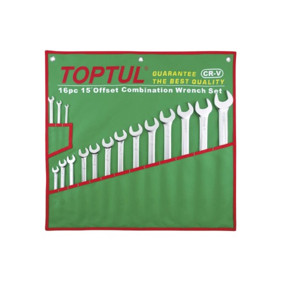 Toptul GBAA1604 Combination Wrench Set 16pcs Pouch Bag price in Paksitan