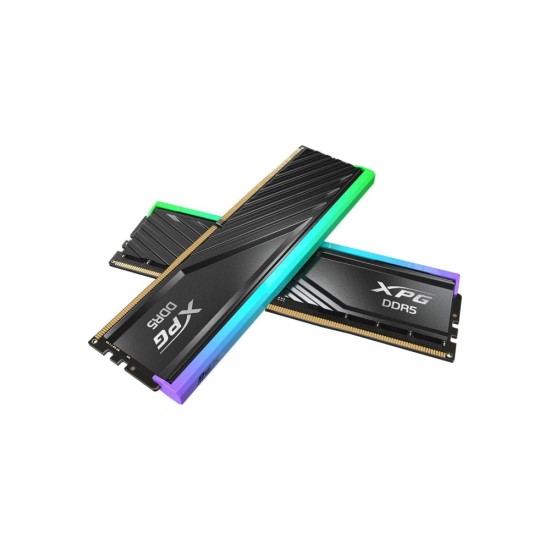 XPG Lancer Blade RGB 16GB (2x8GB) 5600MHz C46 DDR5 DRAM Memory Black - White XPG Lancer Blade RGB 16GB (2x8GB) 5600MHz C46 DDR5 DRAM Memory Black - White