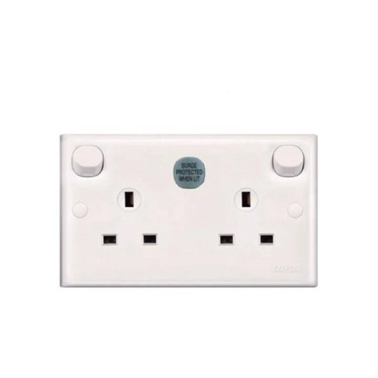 E-Series E25SF 13A Duplex Switched Socket With Surge Arrester price in Paksitan