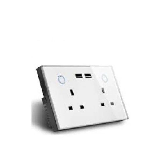 Mux Smart WiFi Enabled Double Wall Socket with Usb price in Paksitan