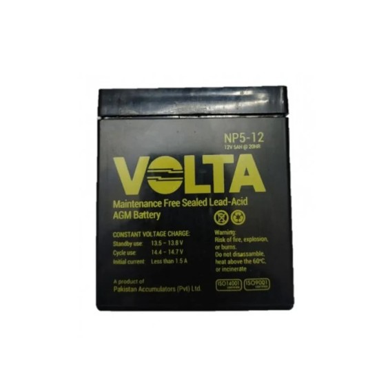 Volta NP5-12 12v 5ah Lead-Acid Battery price in Paksitan