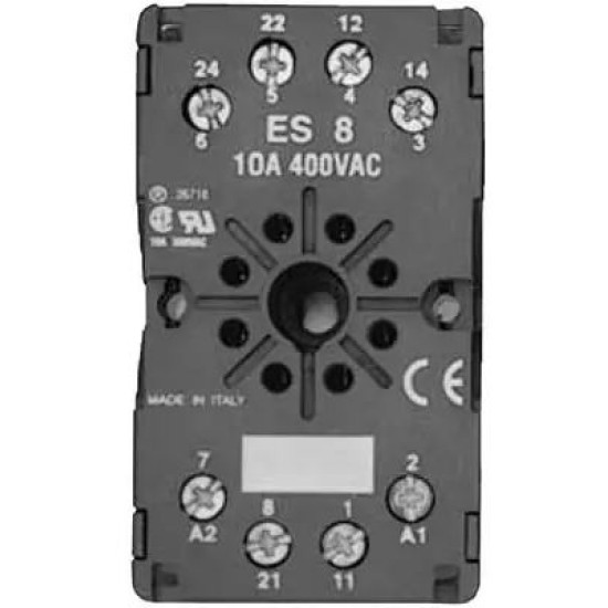 Tele ES-8 Socket For 8-Pin Round Relay price in Paksitan