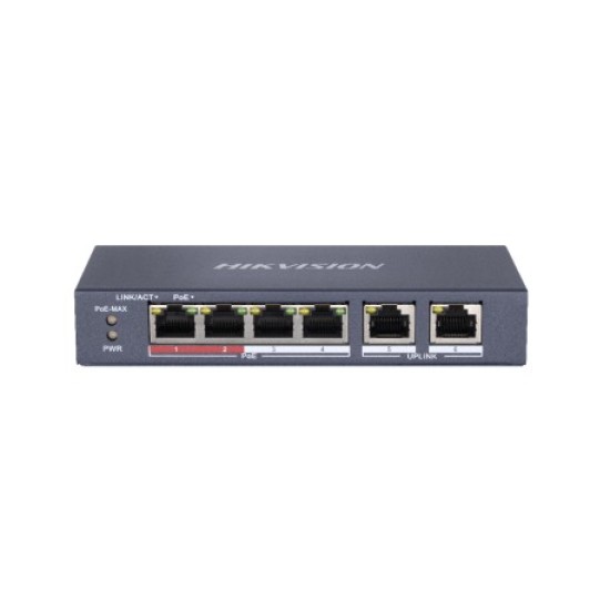 Hikvision DS-3E0106P-E-M 4-Port Fast Ethernet Unmanaged POE Switch price in Paksitan