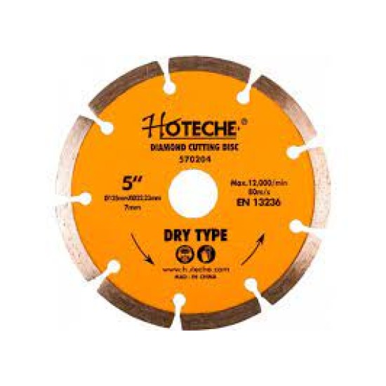 Hoteche 570204 125x22.23x7mm Diamond Cutting Disc (DRY - TYPE) price in Paksitan