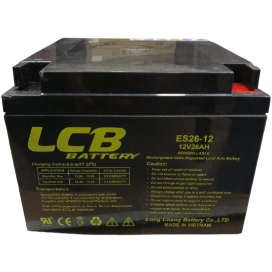 LCB ES26-12 12V 26Ah Valve Regulated Lead Acid Battery price in Paksitan