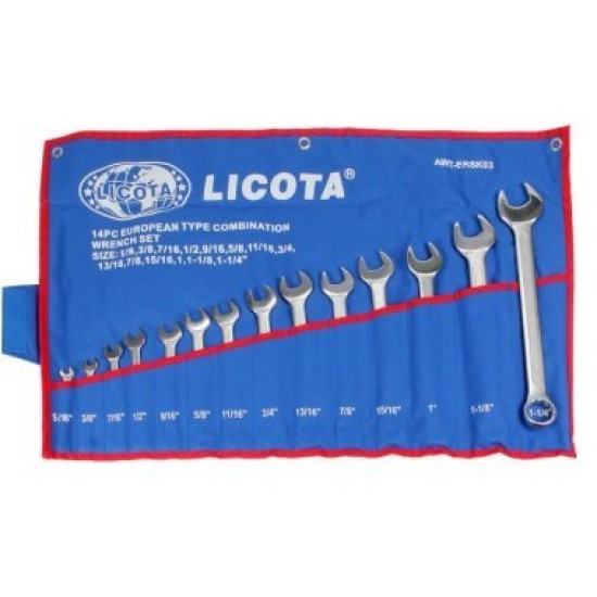 LICOTA AWT-ERSK05B 14Pcs 8-24MM European Type Combination Wrench Set price in Paksitan
