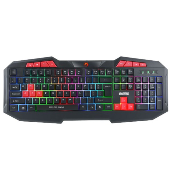 Marvo Scorpion K602 Wired Membrane Rainbow Backlit Gaming Keyboard price in Paksitan