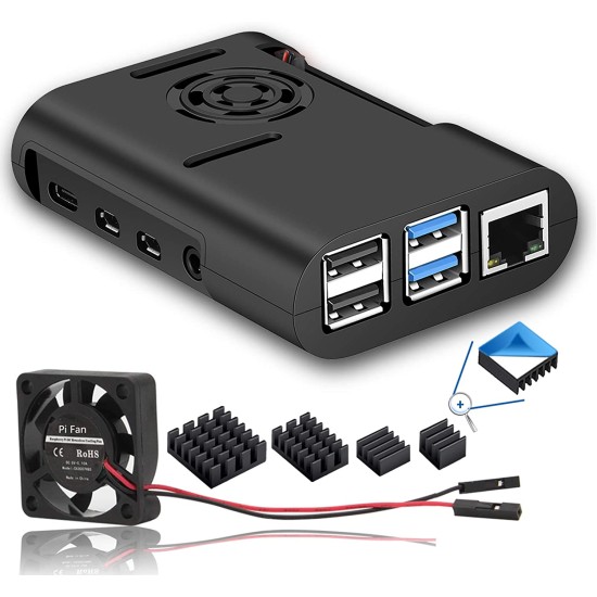 Raspberry Pi 4 Case, with Cooling Fan and Heatsink  Price in Pakistan