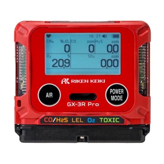Riken Keiki GX-3R PRO Portable Gas Monitor (O2, H2S, CH4, O2, SO2) price in Paksitan