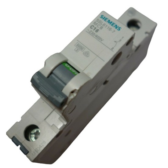 Siemens 5SL6116-6 16 Amp Single Pole Miniature Circuit Breaker price in Paksitan