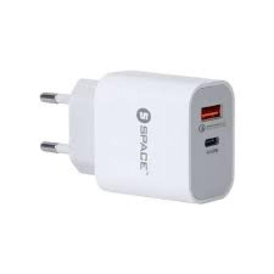 Space WC-136 Single Port + Type C PD+ 3.0 Wall Charger price in Paksitan