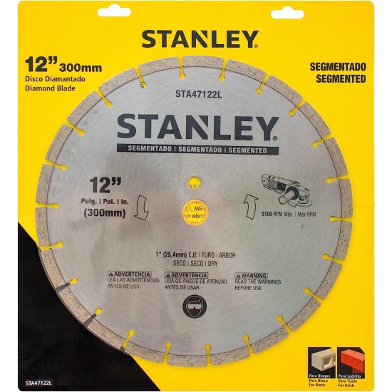 Stanley STA47122L 12'' 300mm Segmented Diamond Cutting Disc price in Paksitan