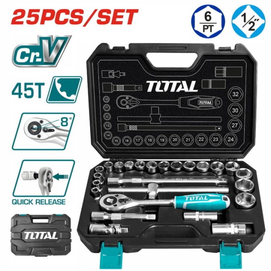 Total THT121251 25Pcs 1/2" Socket Set price in Paksitan