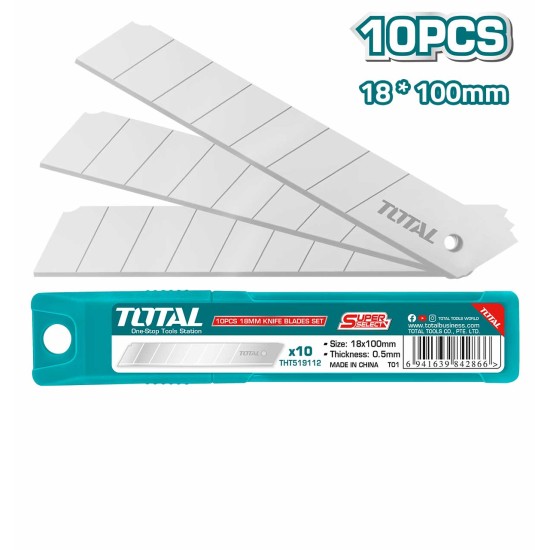 Total THT519112 10Pcs Knife Blades Set 18mm price in Paksitan