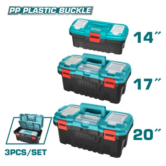 Total TPBXK0031 3Pcs Plastic Tool Box Set price in Paksitan