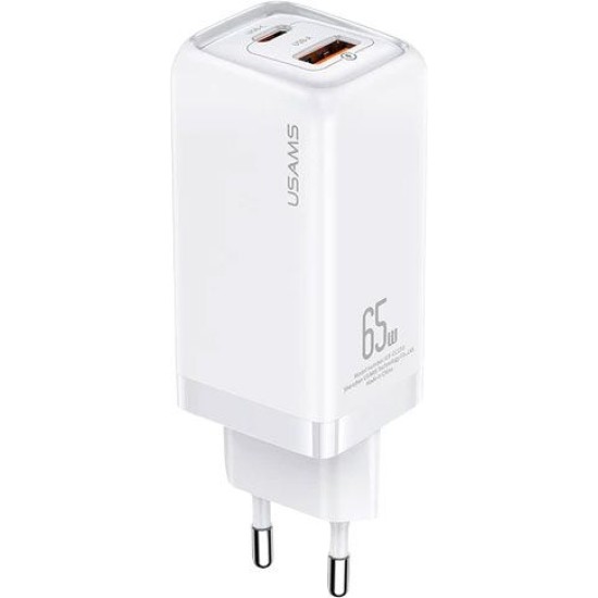 USAMS CC153 T47 65W Dual Ports Super Fast A+C Charger price in Paksitan