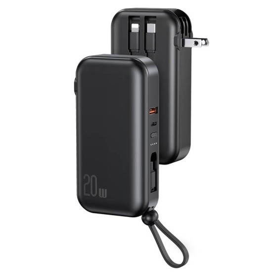 USAMS US-CD172 PB63 Quick Wall Power Bank With Cables 10000mAh price in Paksitan