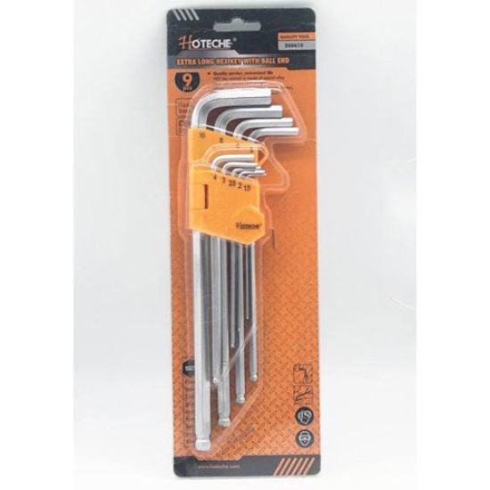 HOTECHE 260610 9 Pcs Extra Long Hex Key Wrench Set with Ball End price in Paksitan