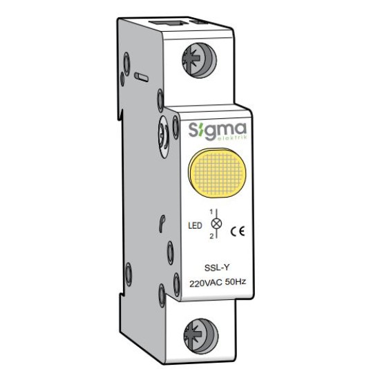 Sigma SSL-Y Din Rail Type Yellow Led Signal Indicator price in Paksitan