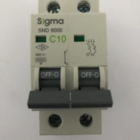 Sigma SND6000 Double Pole Miniature Circuit Breaker price in Paksitan