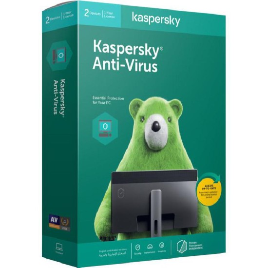 Kaspersky KAV2PCRT2020 Anti-Virus 2020 2-User DVD Box Pack Kaspersky KAV2PCRT2020 Anti-Virus 2020 2-User DVD Box Pack