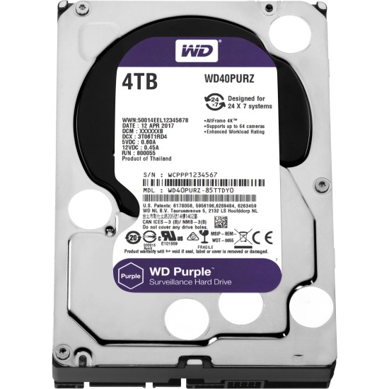 WD Purple 4TB Surveillance Hard Disk Drive price in Paksitan