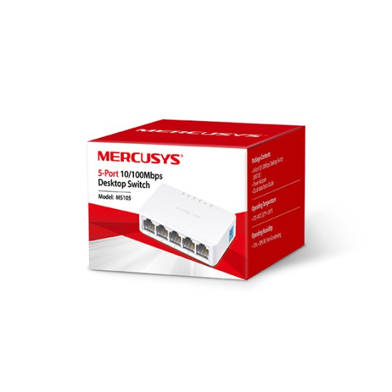 Mercusys MS105 5-Port 10/100Mbps Desktop Switch price in Paksitan